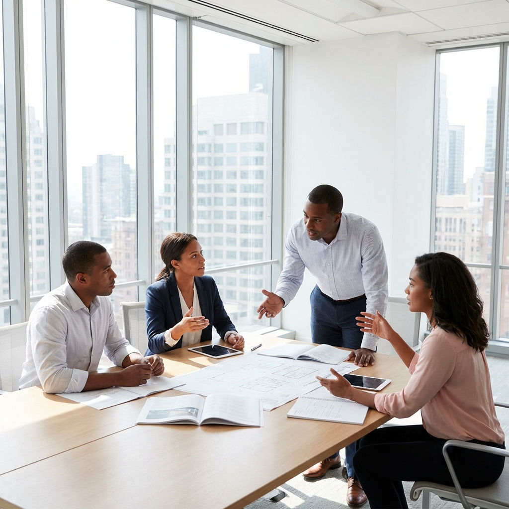 Zespół w biurze Premium Nieruchomości