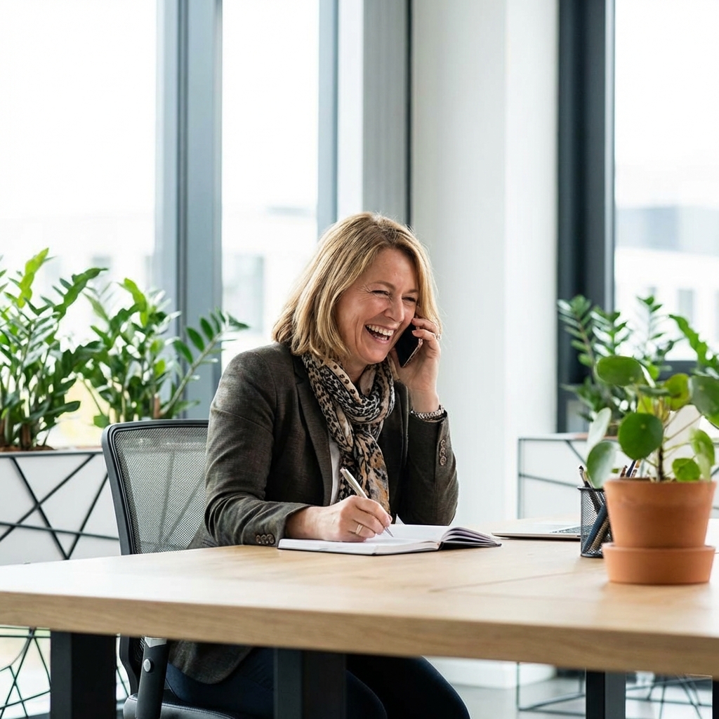 Konsultant rozmawiający z klientem przez telefon